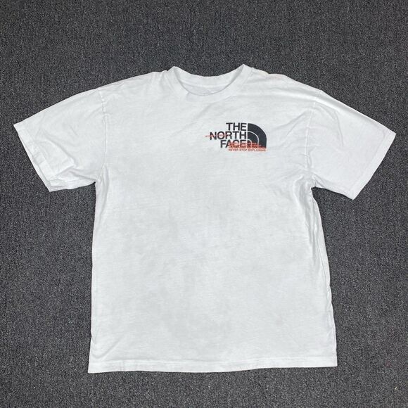The North Face T Shirt Casual Logo Print Men’s Short Sleeve Tee White Size Large - Picture 1 of 6